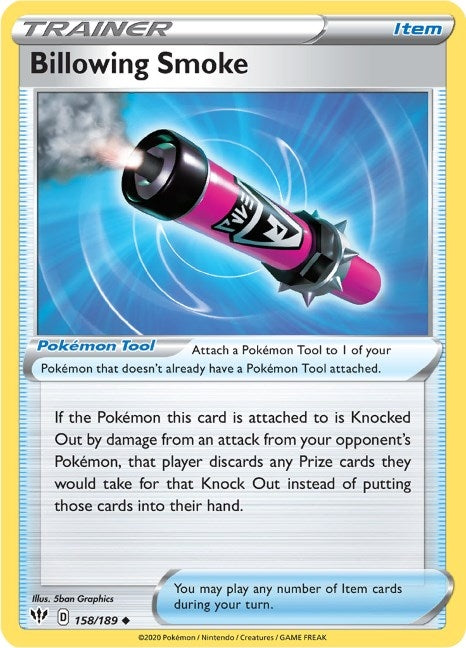 Image for Billowing Smoke (158/189) [SWSH03: Darkness Ablaze] - Pokemon