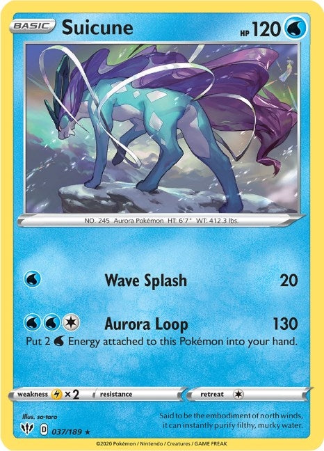 Image for Suicune (037/189) [SWSH03: Darkness Ablaze] - Pokemon