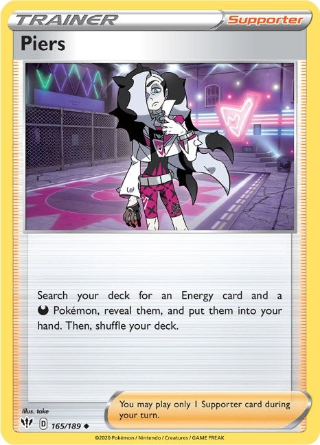 Image for Piers (165/189) [SWSH03: Darkness Ablaze] - Pokemon