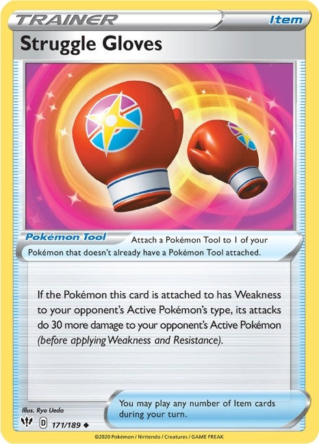 Image for Struggle Gloves (171/189) [SWSH03: Darkness Ablaze] - Pokemon