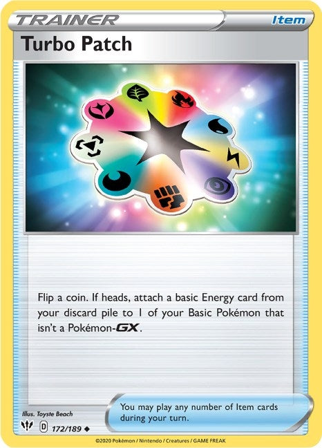 Image for Turbo Patch (172/189) [SWSH03: Darkness Ablaze] - Pokemon