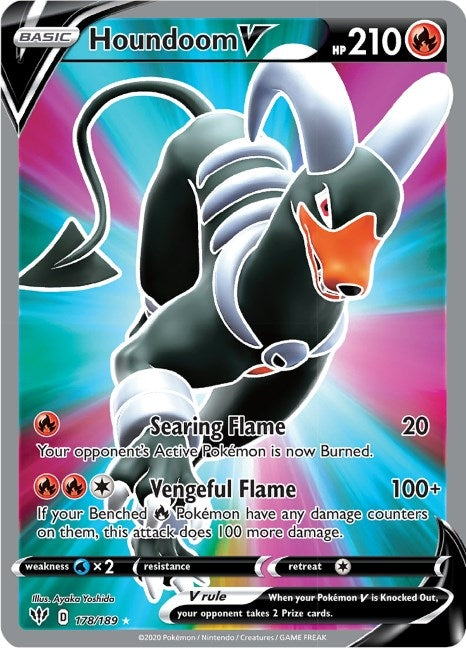 Image for Houndoom V (Full Art) (178/189) [SWSH03: Darkness Ablaze] - Pokemon