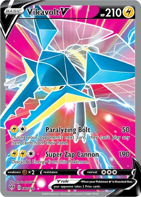 Image for Vikavolt V (Full Art) (180/189) [SWSH03: Darkness Ablaze] - Pokemon
