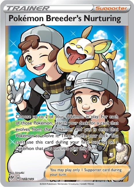 Image for Pokemon Breeder's Nurturing (Full Art) (188/189) [SWSH03: Darkness Ablaze] - Pokemon