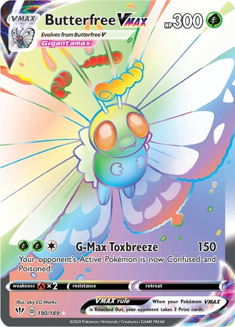 Image for Butterfree VMAX (Secret) (190/189) [SWSH03: Darkness Ablaze] - Pokemon