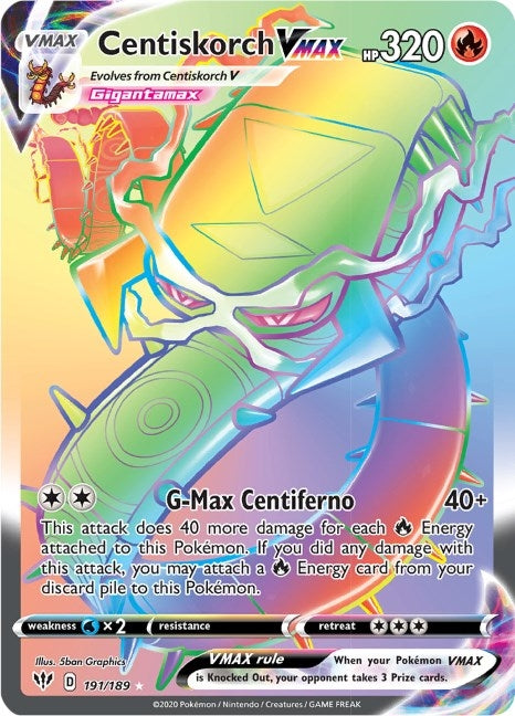 Image for Centiskorch VMAX (Secret) (191/189) [SWSH03: Darkness Ablaze] - Pokemon