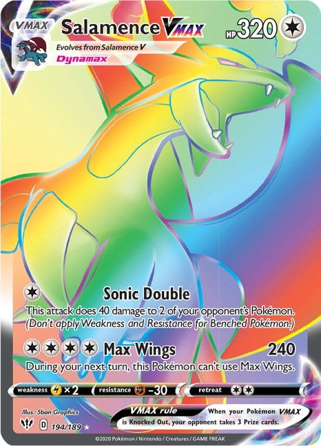 Image for Salamence VMAX (Secret) (194/189) [SWSH03: Darkness Ablaze] - Pokemon