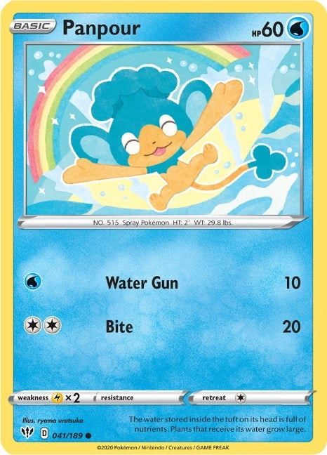 Image for Panpour (041/189) [SWSH03: Darkness Ablaze] - Pokemon