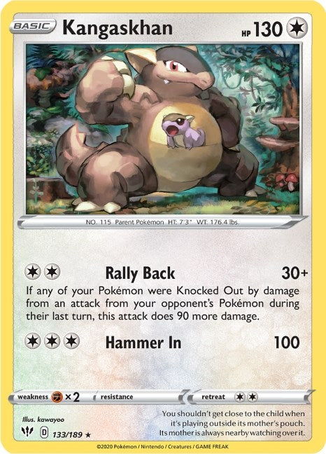 Image for Kangaskhan (133/189) [SWSH03: Darkness Ablaze] - Pokemon