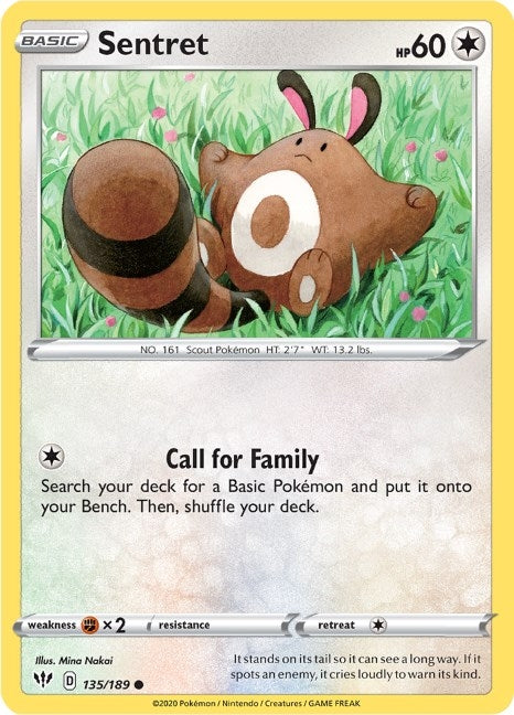 Image for Sentret (135/189) [SWSH03: Darkness Ablaze] - Pokemon