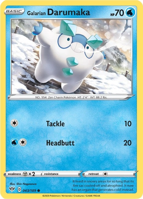 Image for Galarian Darumaka (043/189) [SWSH03: Darkness Ablaze] - Pokemon