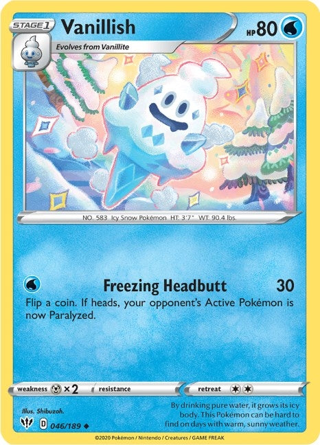 Image for Vanillish (046/189) [SWSH03: Darkness Ablaze] - Pokemon