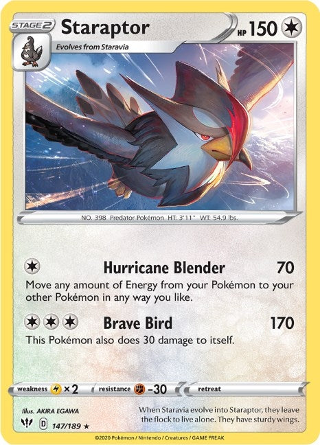 Image for Staraptor (147/189) [SWSH03: Darkness Ablaze] - Pokemon
