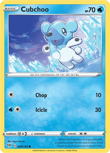 Image for Cubchoo (048/189) [SWSH03: Darkness Ablaze] - Pokemon