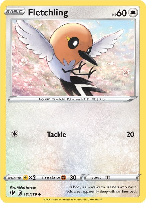 Fletchling (151/189) [SWSH03: Darkness Ablaze]