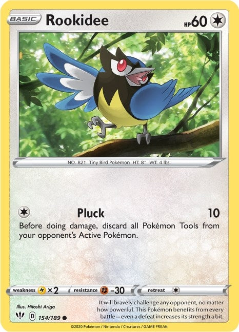 Image for Rookidee (154/189) [SWSH03: Darkness Ablaze] - Pokemon