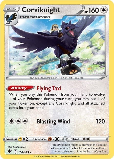 Image for Corviknight (156/189) [SWSH03: Darkness Ablaze] - Pokemon