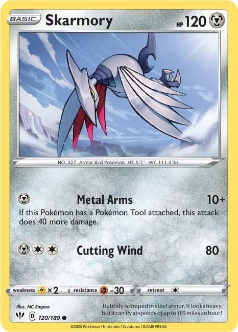 Image for Skarmory (120/189) [SWSH03: Darkness Ablaze] - Pokemon