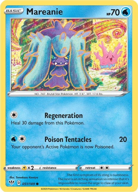 Image for Mareanie (051/189) [SWSH03: Darkness Ablaze] - Pokemon