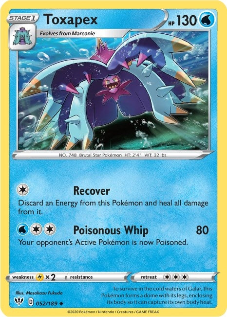Image for Toxapex (052/189) [SWSH03: Darkness Ablaze] - Pokemon