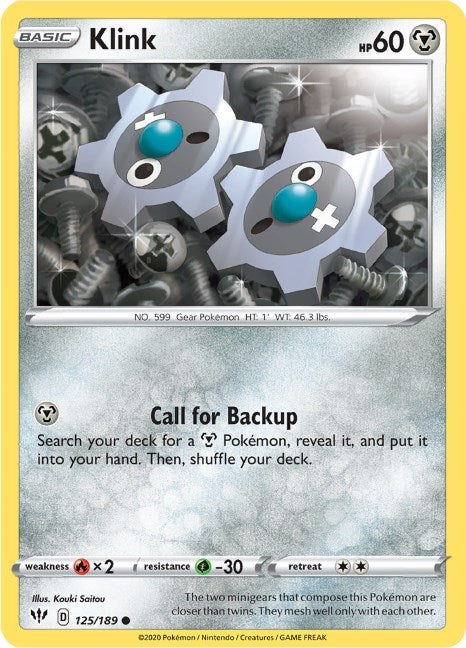 Image for Klink (125/189) [SWSH03: Darkness Ablaze] - Pokemon