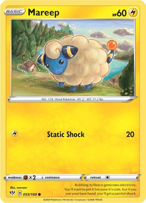 Image for Mareep (055/189) [SWSH03: Darkness Ablaze] - Pokemon