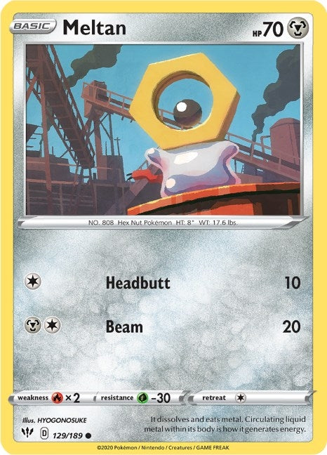 Image for Meltan (129/189) [SWSH03: Darkness Ablaze] - Pokemon