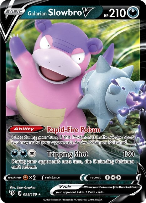 Image for Galarian Slowbro V (099/189) [SWSH03: Darkness Ablaze] - Pokemon