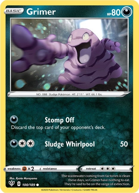 Image for Grimer (100/189) [SWSH03: Darkness Ablaze] - Pokemon