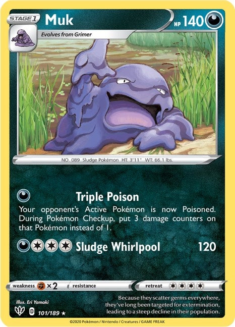 Image for Muk (101/189) [SWSH03: Darkness Ablaze] - Pokemon