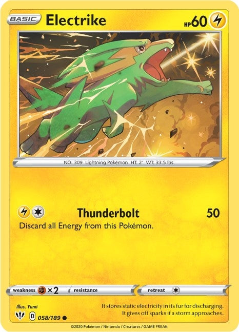 Image for Electrike (058/189) [SWSH03: Darkness Ablaze] - Pokemon
