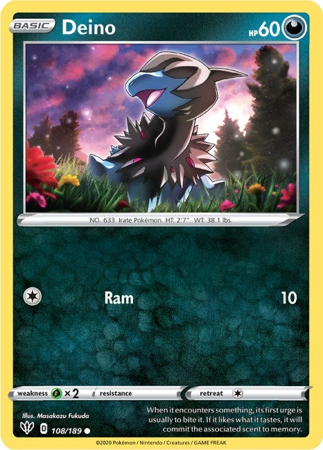 Image for Deino (108/189) [SWSH03: Darkness Ablaze] - Pokemon