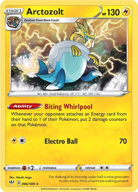 Image for Arctozolt (066/189) [SWSH03: Darkness Ablaze] - Pokemon