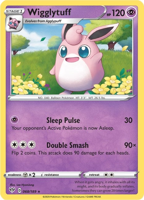 Image for Wigglytuff (068/189) [SWSH03: Darkness Ablaze] - Pokemon