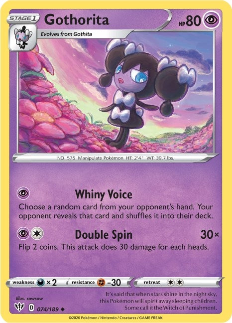 Image for Gothorita (074/189) [SWSH03: Darkness Ablaze] - Pokemon