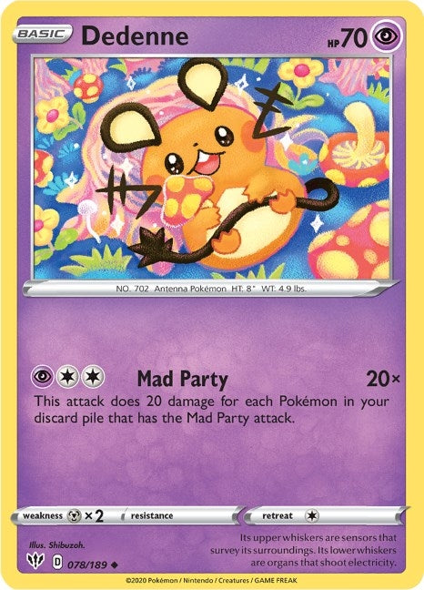 Image for Dedenne (078/189) [SWSH03: Darkness Ablaze] - Pokemon