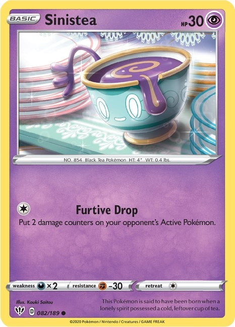 Image for Sinistea (082/189) [SWSH03: Darkness Ablaze] - Pokemon