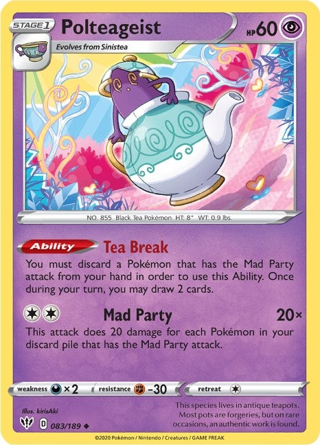 Image for Polteageist (083/189) [SWSH03: Darkness Ablaze] - Pokemon