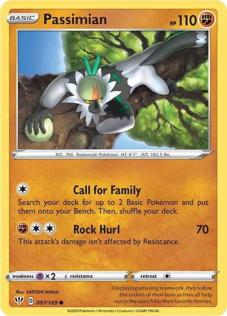 Image for Passimian (097/189) [SWSH03: Darkness Ablaze] - Pokemon