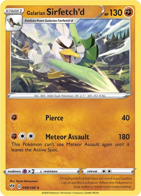 Image for Galarian Sirfetch'd (098/189) [SWSH03: Darkness Ablaze] - Pokemon