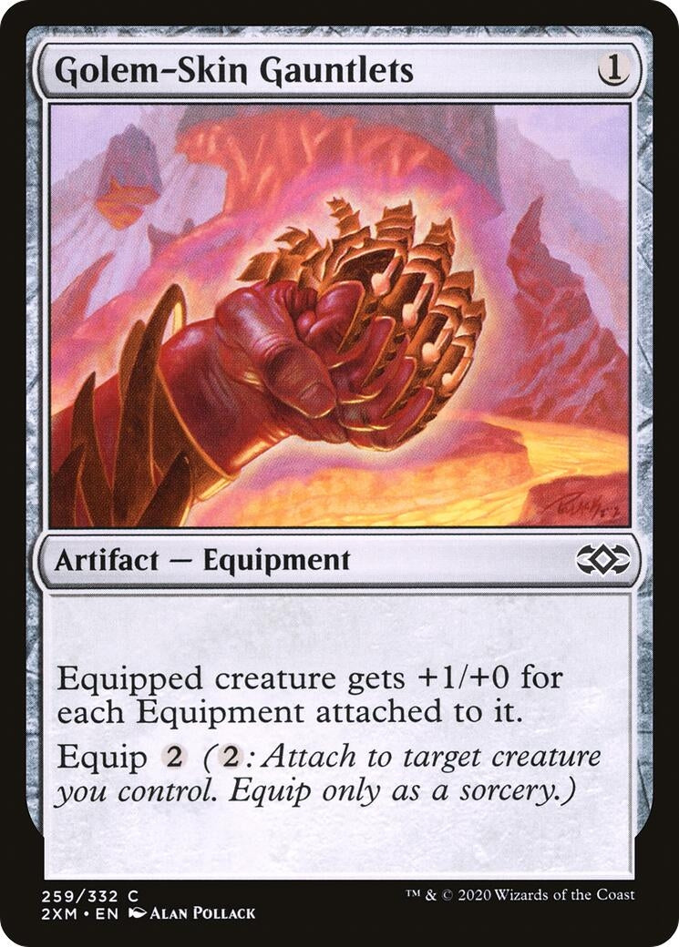 Image for Golem-Skin Gauntlets (259) [Double Masters] - Magic: The Gathering