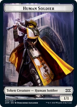 Image for Human Soldier Token (5) [Double Masters] - Magic: The Gathering