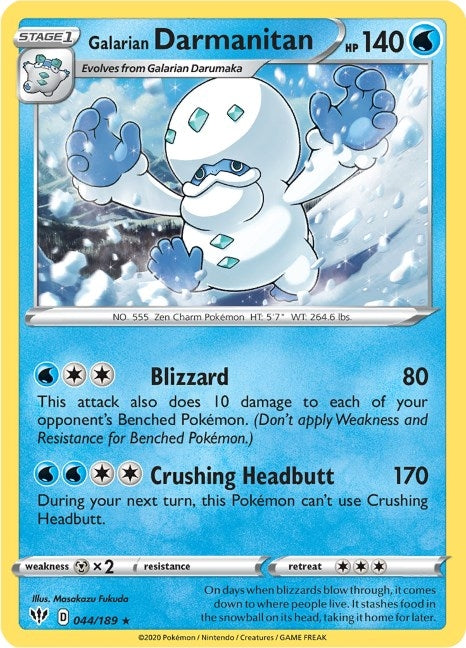 Galarian Darmanitan - 44/189 (Cracked Ice Holo) (044/189) [Deck Exclusives]