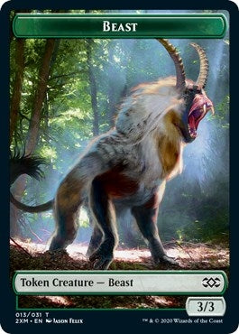Image for Beast // Treasure Double-Sided Token (13 // 27) [Double Masters] - Magic: The Gathering