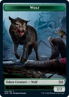 Image for Wolf // Golem Double-Sided Token (19 // 23) [Double Masters] - Magic: The Gathering