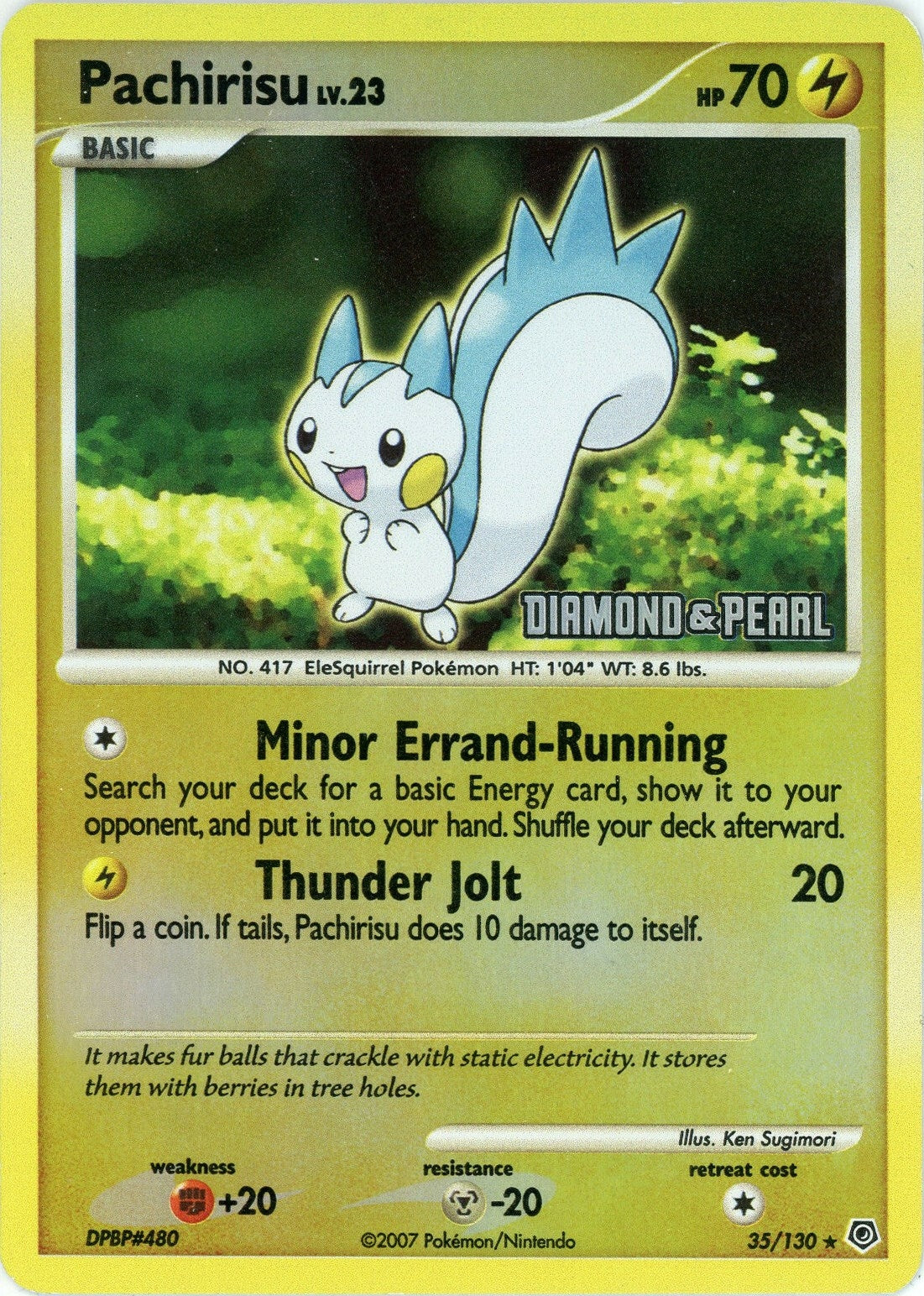 Image for Pachirisu - 35/130 [Diamond & Pearl] (035/130) [Burger King Promos] - Pokemon