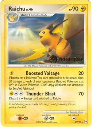 Image for Raichu - 27/99 (Prerelease) (27/99) [Nintendo Promos] - Pokemon