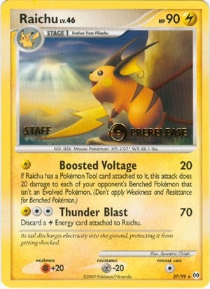 Image for Raichu - 27/99 (Prerelease) [Staff] (27/99) [Nintendo Promos] - Pokemon