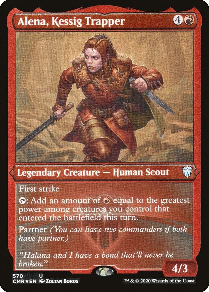 Image for Alena, Kessig Trapper (Foil Etched) (570) [Commander Legends] - Magic: The Gathering