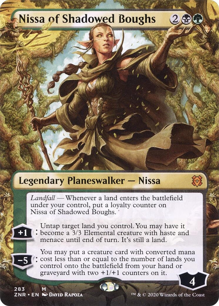 Image for Nissa of Shadowed Boughs (Borderless) (283) [Zendikar Rising] - Magic: The Gathering